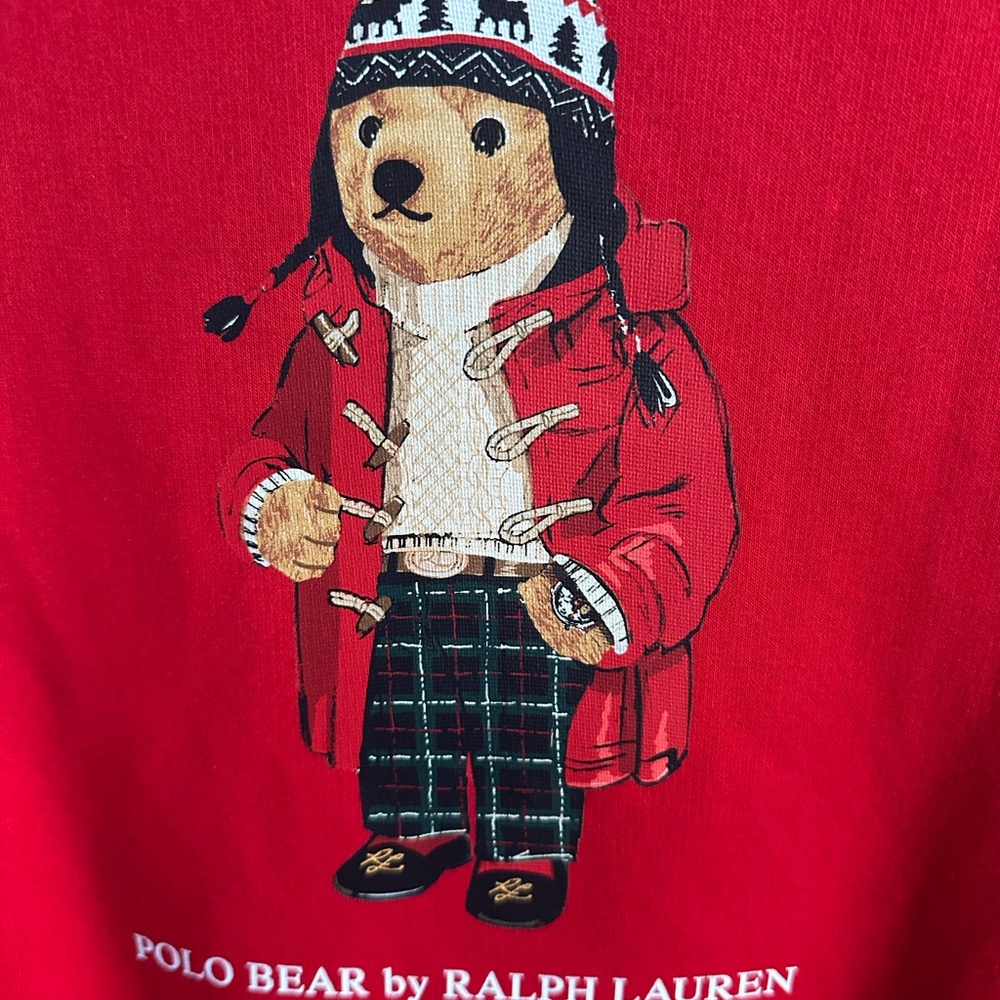 Polo by Ralph Lauren Kids Red Bear Long Sleeve Tee